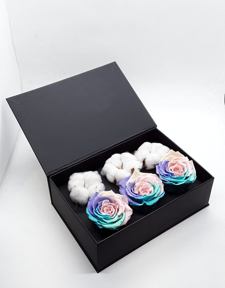 Rose Stabilizzate Multicolor centro Rosa in Cofanetto Luxury 3